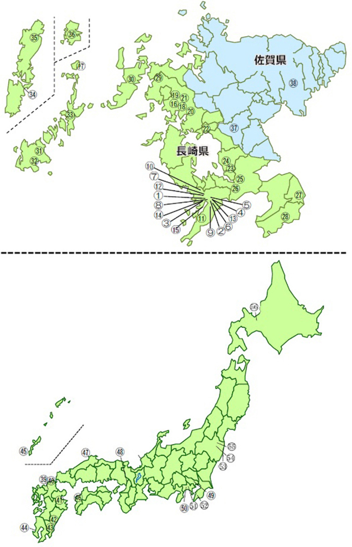 研修病院群Map