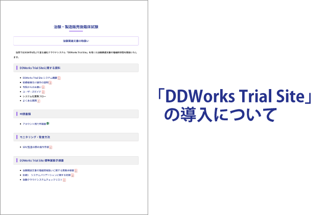 「DDWorks Trial Site」の導入について